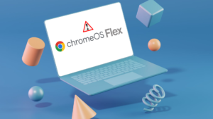 laptop with ChromeOS Flex