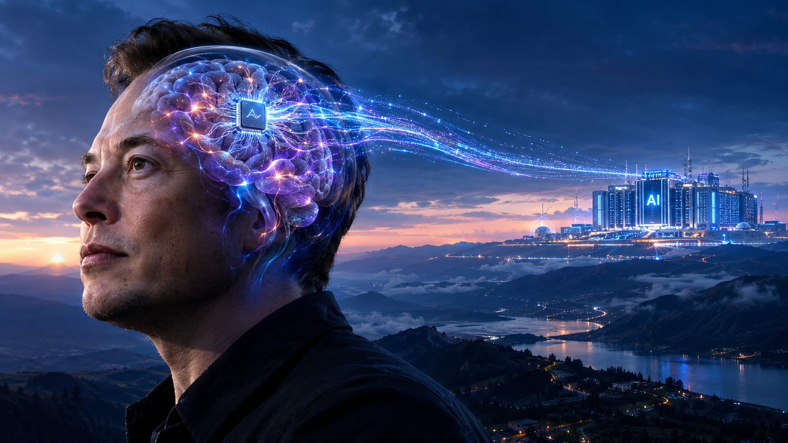 A person having computer chip implanted on his brain through which he is communicating with the AI directly.